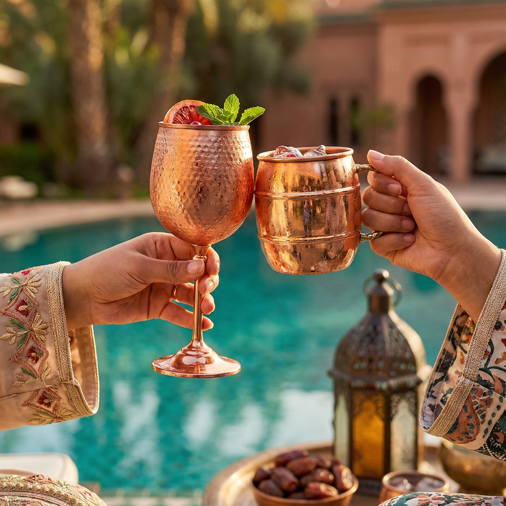 Coffret Duo Verres à Vin - Copper Festive